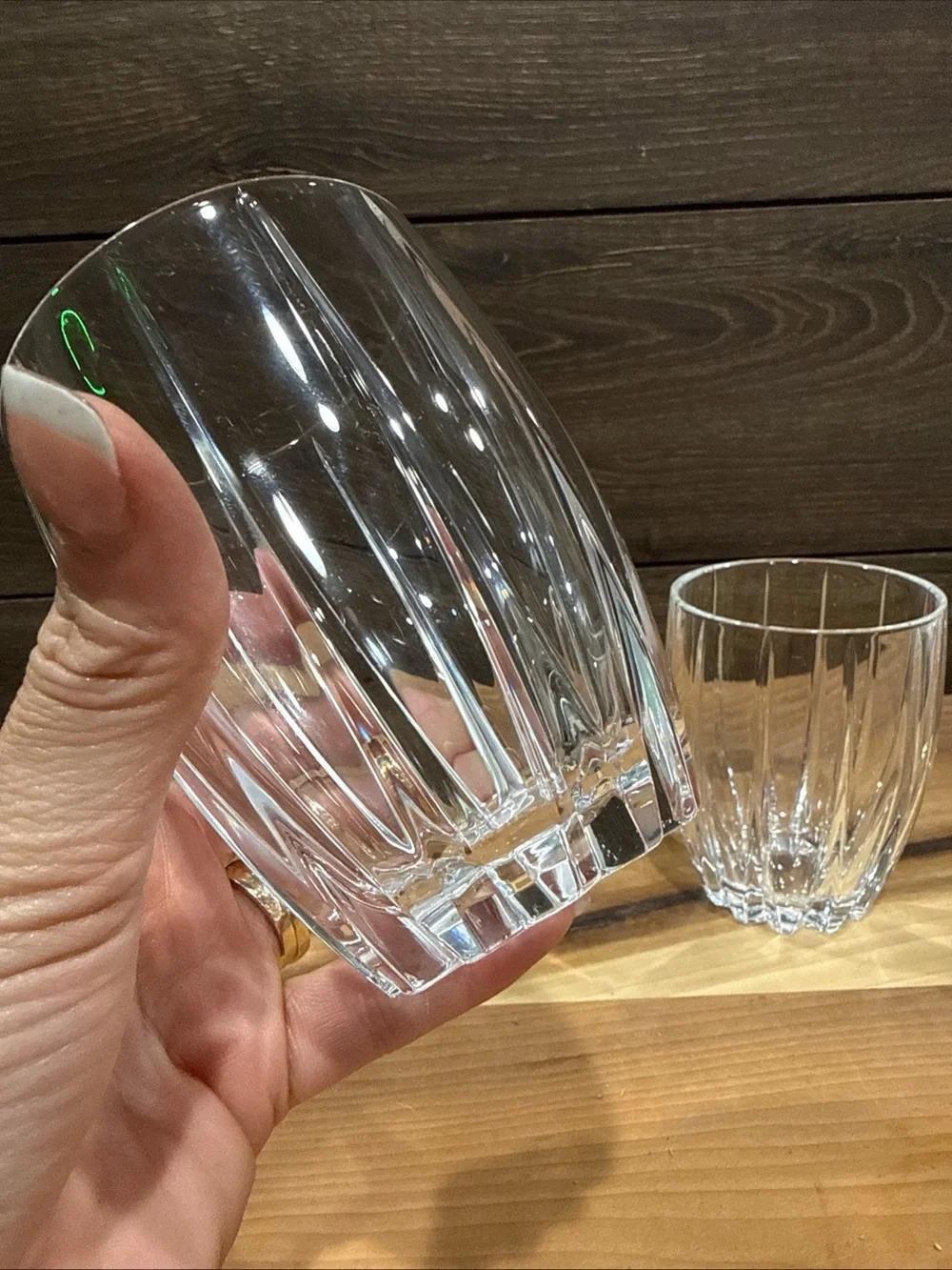 Marquis by Waterford Crystal Clear Ribbed Glass Tumbler Set - Pair